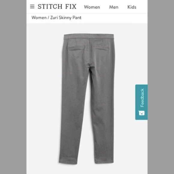 NWOT Lila Ryan The Zuri Skinny Pants Steel Gray Tapered Trouser Brushed Satin - Picture 3 of 4